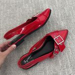 Seychelles  Avanna Slingback Buckle Flats Women Red Pointed Toe Memory Foam Photo 2