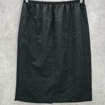 None Black Pull On Knee Length Elastic Office Corporate Church Classic Skirt Size 14 Photo 0
