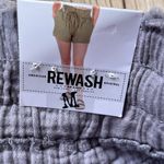 REWASH  Women's Grey String Tie Shorts 100% Cotton Size M. NEW Photo 5