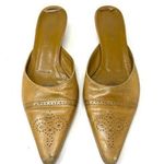 Kenneth Cole mustard colored leather mules, made in Italy, size 7.5 Photo 0