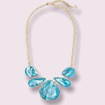 Kendra Scott Kenzie Statement Necklace 14k Gold-Plated, Aqua Illusion MSRP $198 Photo 0