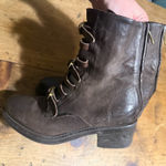 Free People  A.S. 98 Brown Leather Combat Boots Photo 9