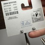 Urban Outfitters  Large Silver Tone Hoop Pierced Earrings NWT $17 Photo 5