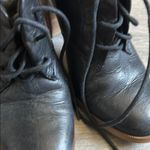 Nine West Black Heeled Boots with Brogue Detailing Photo 2