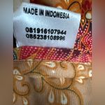 Rizky Indonesian Batik Kimono Robe Silk (Per Tag) Duster Wrap Marigold Floral OS Orange Size undefined Photo 8