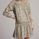 Sundays  Rowan Dress Size Medium in foliage floral green long sleeve cotton mini Photo 1