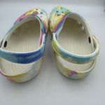 Crocs  Classic Tie Dye Clog Women’s 8 Men’s 6 Multicolor Virgo Peace Charms Photo 4