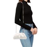 Understated Leather Crescent Clutch Crossbody Purse Photo 4