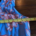 Talbots  Light Blue Fit and Flare Floral Midi Dress Size 14 NEW Flowing Hibiscus Photo 9