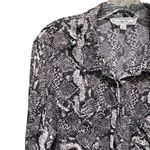 Hippie Rose  Button Down Snake Print Top Button Down Gray Women’s Size XL Photo 2