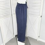 Ralph Lauren Polo  Linen Drawstring Wide Leg Pants Denim Blue Small Paperbag Photo 3