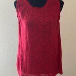kim rogers Red  sheer ruffle tank Photo 0
