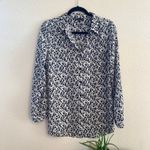 Adrianna Papell  Floral Button Down Blouse Photo 1