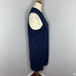 Naadam Navy Blue Silk Cashmere Mini Sleeveless Shift Dress‎ Medium M Photo 3