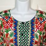 Joseph A  Colorful Floral Cardigan 3/4 Sleeve Green Multicolor S Photo 3