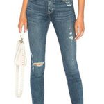 Lovers + Friends Mason High-Rise Skinny Jean Naples Distressed Blue Denim 25 Photo 0