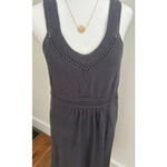 Athleta Women's  Dark Gray Crochet Knit Tank Dress Size Small 100% cotton Photo 1