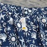 C&C California Wide Leg Blue and White Floral Pants Photo 8