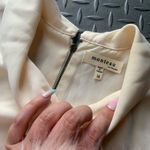 Monteau Cream blouse turtleneck tank boho spring mock neck classic top party Photo 1