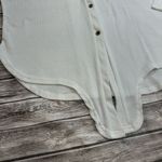 Unbranded Womens Sheer Front Tie Button Front V Neck White Cardigan M Med Medium Photo 5