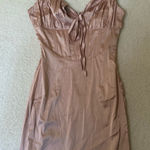 Blanc Clothing Blush Pink Satin Corset Style Slip Dress Photo 0