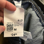 Forever 21  Denim Tube Top - Women's M - Pinstripe Zipper Photo 4