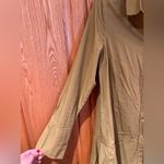 Free People  Cotton Poplin Button Front Mini Shirt Dress in Chartreuse Size Small Photo 8