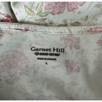 Garnet Hill Shirt Womens Large Pink Floral Flower Organic Cotton Lace Bloomcore Photo 6