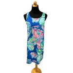 Lilly Pulitzer  JACKIE 100% Silk Shift Dress CASA DEL SOL Small Rare Photo 2
