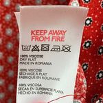 Cooperative  Womens Large Red V Neck Wrap Top Long Sleeve Flower Polka Dot Photo 4