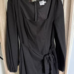 Princess Polly  Black Wrap Dress Photo 0