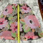 Croft & Barrow Croft & Borrow Floral Print Brown Pink Skirt Knee Length Size 16 Photo 2