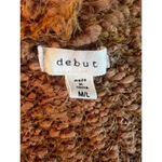 Debut  oversized cardigan orange soft fuzzy size m/l Photo 4