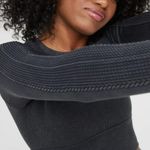 Aerie  Offline Big Chill Long Sleeve in Black Size Small Photo 2