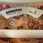 Sonoma Green and Orange Pleated mini sundress size small Photo 2