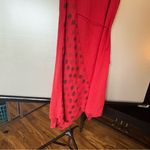 Red Sleeveless Dress with Polka Dot Detail Sleeveless Photo 3