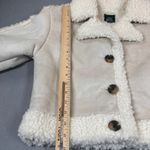 Wild Fable Jacket Womens XXS Off White Neutral Faux Shearling and Suede Crop NWT Photo 5