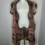 Vintage Indiana Pelisses Suede Leather Trench Coat Tan Made in France 60s 70s Brown Size undefined Photo 8