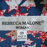 Rebecca Malone  3X Red White Blue Stars Top Plus Photo 2