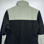 Exotic Identity Black Fleece and Khaki Colorblock Zip Front Jacket Size Small Photo 2