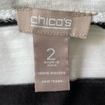 Chico's Chico’s Plus Black & White Striped Flowy Cotton Beach Cardigan Photo 6