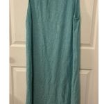 J.Jill PureJill Teal Sleeveless Asymmetrical Hem Linen Viscose Mid Dress, XL Photo 3
