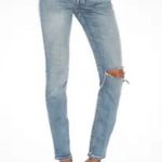 Revolve GRLFRND Women’s Karolina Ripped High Rise Straight Jeans 26 Photo 0