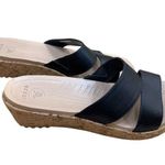 Crocs Womens Black Cork Wedge Sandals Size 10W SKU8135 Photo 3