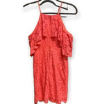 DO+BE  Coral Off the Shoulder Ruffle Mini Cocktail Dress Small Photo 4