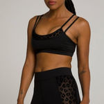 Good American  Bra 3XL NWT Activewear Corset Mesh Leopard Athletic Athleisure Photo 0
