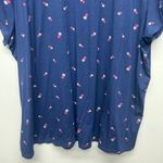 Angels Womens Top 3X Novelty Pineapple Print Casual Everyday Wear Soft Stretch Blue Photo 7