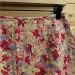 Ann Taylor Vintage Size 4 Linen Floral Print Hip Tie Mini Skirt Photo 11