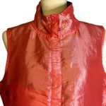 Blanc Noir Coral Pink Iridescent Sporty Utility Vest Large Vintage Hong Kong Photo 1