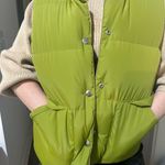 Tory Burch Green Puffer Vest with Cream Sherpa Jacket Photo 4